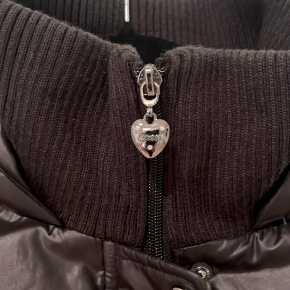 Women’s Guess Quilted Black Down Filled Hood Jacket size small - Picture 7 of 11